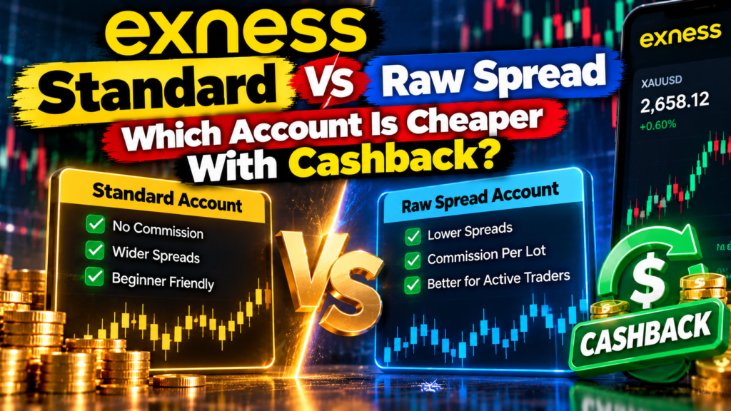 Exness Standard vs Raw Spread: Which Account Is Cheaper With Cashback?