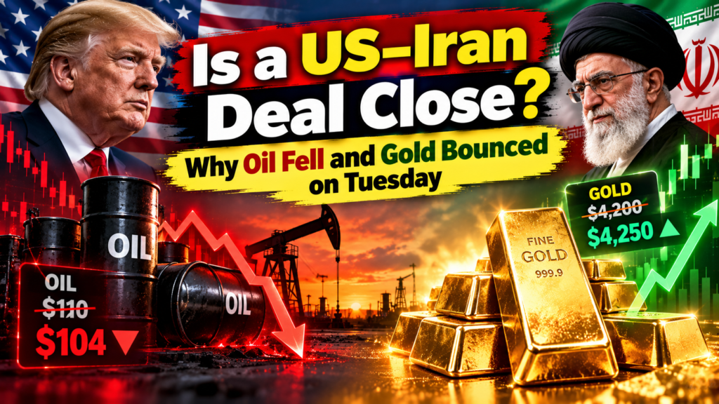 US–Iran deal hopes: oil falls and gold bounces